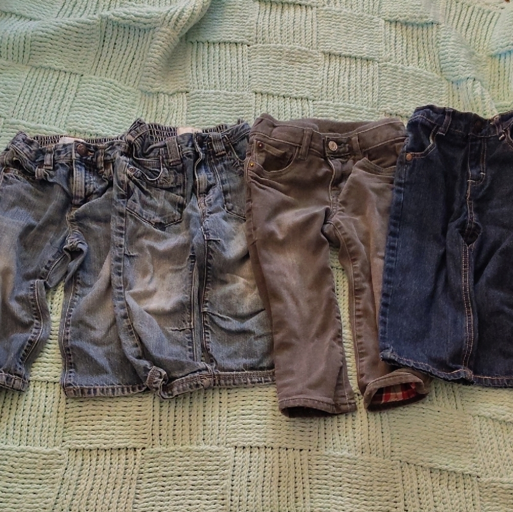 Kids Denim and Gray Jeans Set